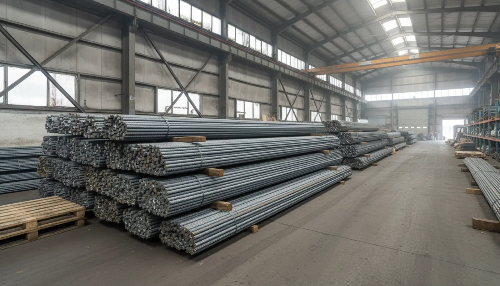Gudang dan stok besi beton
